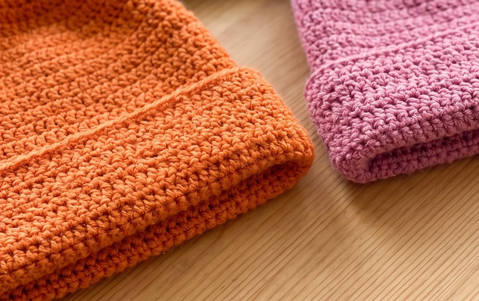 Crochet Folded Cuff Brim Beanie - Repeat Crafter Me