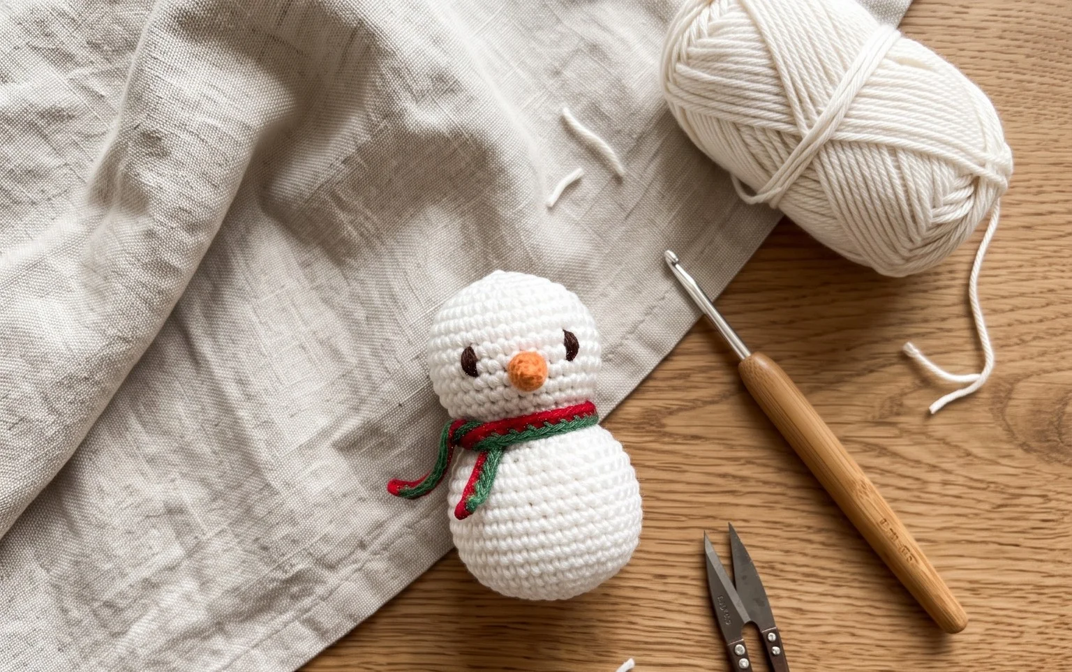 10 Easy Tiny Snowman Free Crochet Patterns for Beginners