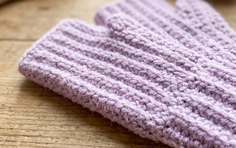 Free Crochet Ribbed Fingerless Gloves Pattern - Crochet Bits